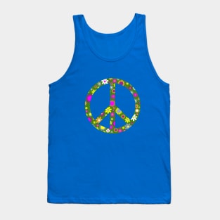 Retro Peace Sign Flower Power Gift Tank Top